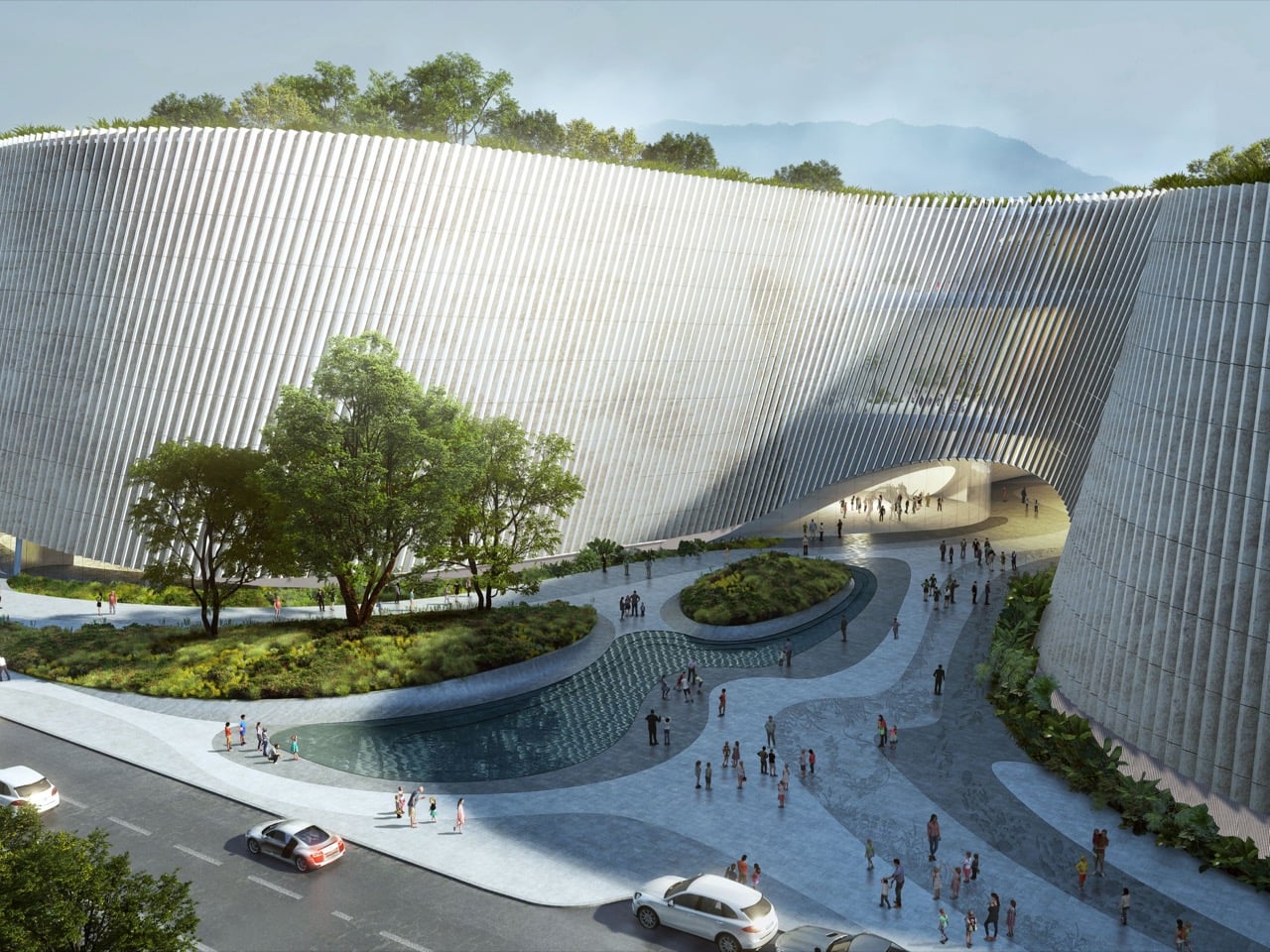 The Shenzhen Natural History Museum looks like it was carved by water instead of architects