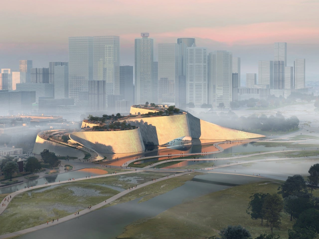 The Shenzhen Natural History Museum looks like it was carved by water instead of architects