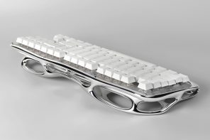 This chrome skeleton is the most extra mechanical keyboard ever made