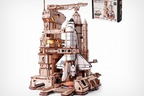 This $56 DIY space shuttle has gears, glowing engines, and zero subtlety