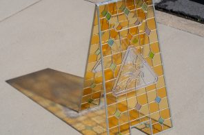 A Stained-Glass Caution Sign You’ll Actually Stop to Admire