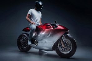Only nine of these gorgeous red-to-aluminum Ducati customs will ever exist