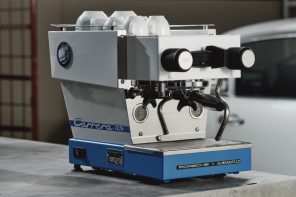 Porsche made an espresso machine with La Marzocco, and this one has the Carrera’s ducktail