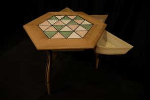 LUMVIA Coffee Table Prototype Pairs a Customizable Mosaic With Hidden Drawers