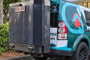 MyGlamper mounts on your SUV hitch and inflates into a large, 12-person tent at the campsite