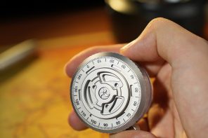This coin-sized titanium tape measure handles straight lines, curves, and looks like jet-engine stock