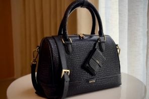 This leather handbag has a built-in light so you can easily find your keys and AirPods
