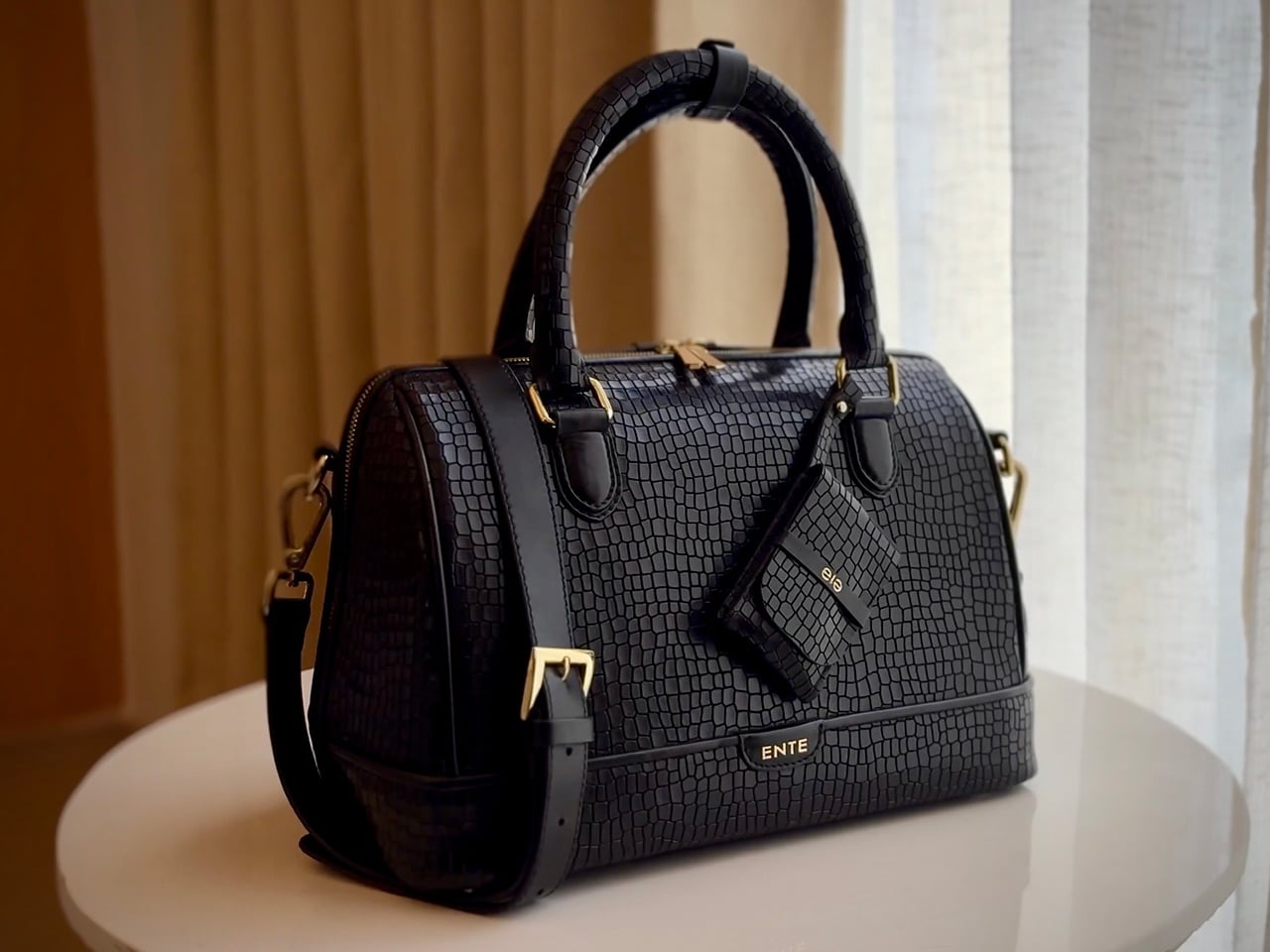 This leather handbag has a built-in light so you can easily find your keys and AirPods