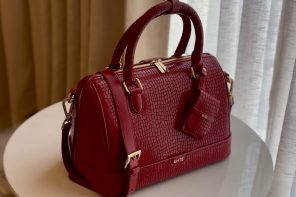 This leather handbag has a built-in light so you can easily find your keys and AirPods